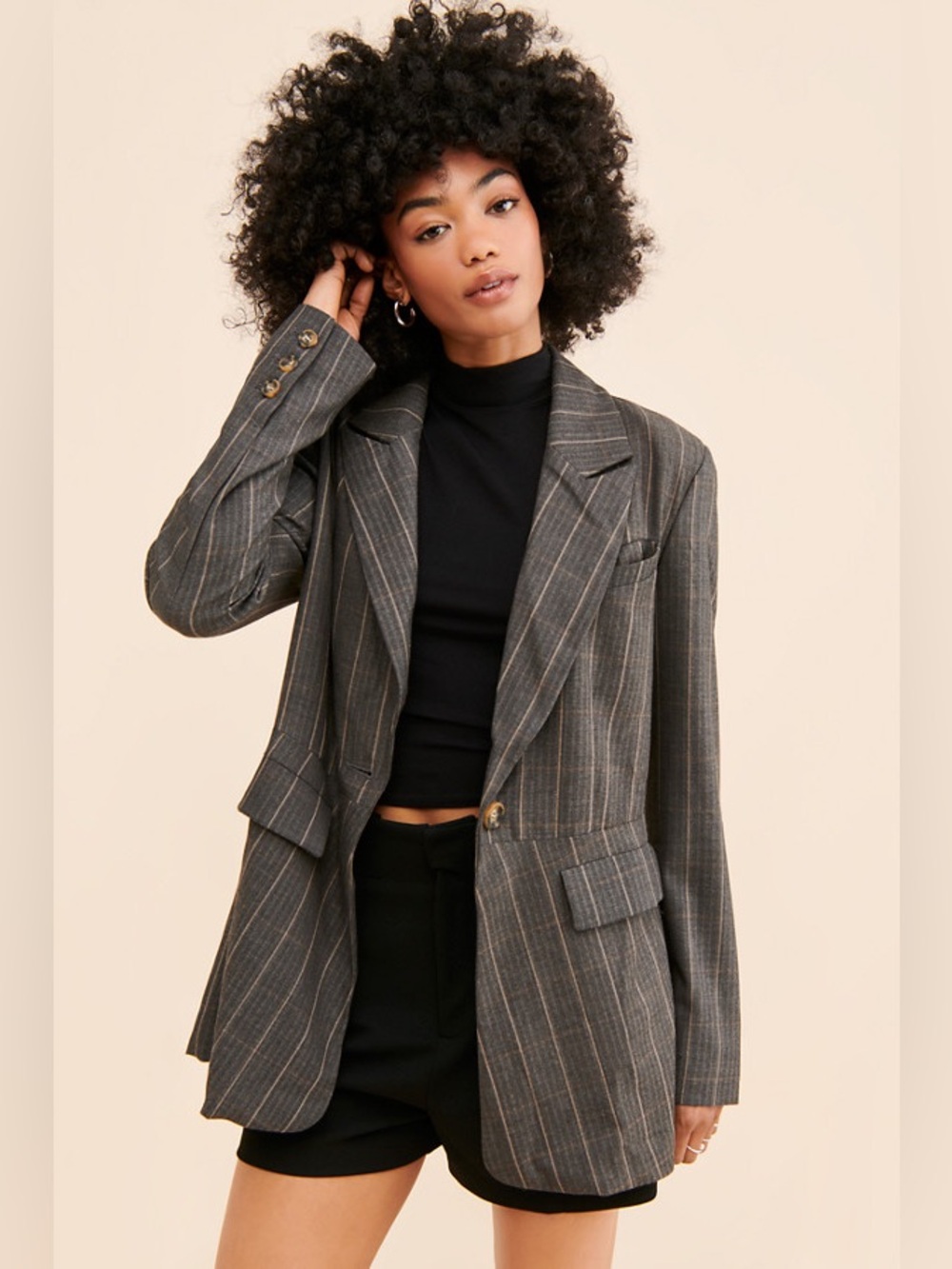 Free People Charlotte Oversized Printed Blazer Size M